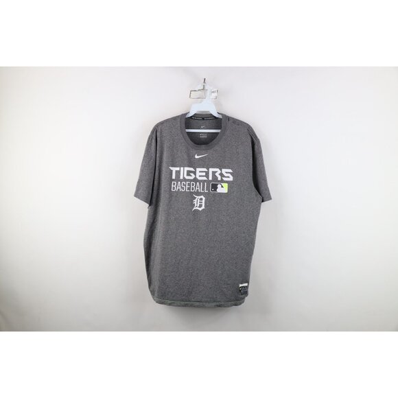 Nike Baseball Mens Large Travis Scott Center Swoosh Detroit Tigers T-Shirt Gray - Picture 1 of 14